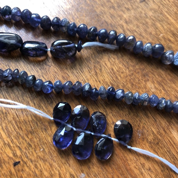 Genuine Blue Iolite bead lot